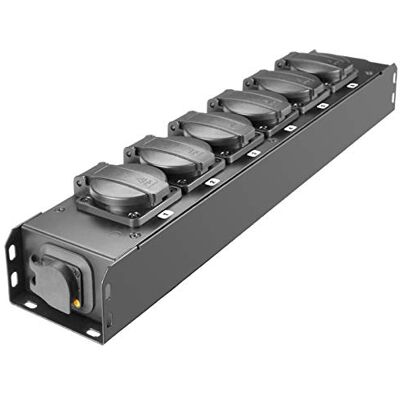 Adam Hall PRO PORT 6 T stroomverdeler 6 x IP54 Schuko out & IP65 in/out Adam Hall PRO PORT 6 T stroomverdeler 6 x IP54 Schuko out & IP65 in/out