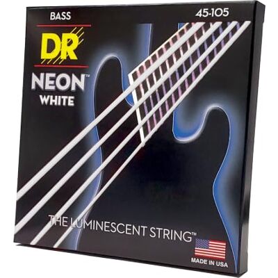 DR Strings NEON 45-105 snaren voor basgitaar, wit DR Strings NEON 45-105 snaren voor basgitaar, wit