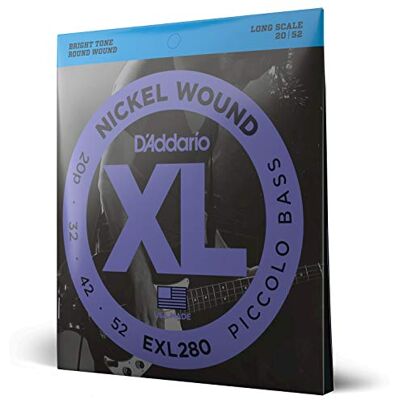 D'Addario Lage snaren Bass Strings Exl280 Piccolo Bass, 20-52 Lange ladder D'Addario Lage snaren Bass Strings Exl280 Piccolo Bass, 20-52 Lange ladder