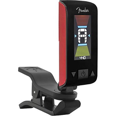 Fender Originele tuner (BQ 10), helder lcd-display, op trillingen gebaseerde chromatische afstemming, Fiesta rood Fender Originele tuner (BQ 10), helder lcd-display, op trillingen gebaseerde chromatische afstemming, Fiesta rood