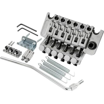 Musiclily Basic 52,5 mm (2-1/16 inch) snaarafstand ezel Tremolo Vibrato dubbel vergrendelingssysteem voor elektrische gitaar, chroom 5,1 tot 0,2 cm Musiclily Basic 52,5 mm (2-1/16 inch) snaarafstand ezel Tremolo Vibrato dubbel vergrendelingssysteem voor elektrische gitaar, chroom 5,1 tot 0,2 cm