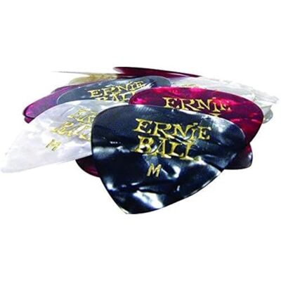 Ernie Ball Celluloid plectrums, verschillende kleuren, 24 stuks Ernie Ball Celluloid plectrums, verschillende kleuren, 24 stuks