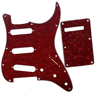 KAISH Pickguard 11 gaten stijl ST Stratocaster Stratocaster Stratocaster Stratocaster Strat Strat met ST achterplaat parelrood KAISH Pickguard 11 gaten stijl ST Stratocaster Stratocaster Stratocaster Stratocaster Strat Strat met ST achterplaat parelrood