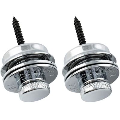 Musiclily Pro Heavy Duty Strap Locks Riembevestiging met vergrendelingssysteem voor elektrische gitaar Fender Strat/Tele of bas, chroom (set van 2) Musiclily Pro Heavy Duty Strap Locks Riembevestiging met vergrendelingssysteem voor elektrische gitaar Fender Strat/Tele of bas, chroom (set van 2)