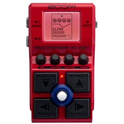 Zoom MS-60B+ Multi-Effect Pedaal voor bas, simulatie van beroemde versterkers en voorversterkers, 75 effecten zoals overdrive, octaver, filter, modulatie, synthese, vervorming enz., rood Zoom MS-60B+ Multi-Effect Pedaal voor bas, simulatie van beroemde versterkers en voorversterkers, 75 effecten zoals overdrive, octaver, filter, modulatie, synthese, vervorming enz., rood