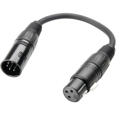 Adam Hall Cables 3 STAR DGF 0020 DMX XLR bus 3-polig naar 5-polig XLR mannelijk adapterkabel 0,2 m Adam Hall Cables 3 STAR DGF 0020 DMX XLR bus 3-polig naar 5-polig XLR mannelijk adapterkabel 0,2 m
