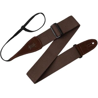 Levy's Leathers MC8A-BRN Katoenen band voor resonator-stijl gitaren met hoofdgesp en Tri-Glide hoogteverstelling bruin 5 cm Levy's Leathers MC8A-BRN Katoenen band voor resonator-stijl gitaren met hoofdgesp en Tri-Glide hoogteverstelling bruin 5 cm