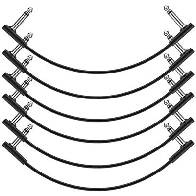 Donner 6 stuks gitaarkabels 30 cm zwart Donner 6 stuks gitaarkabels 30 cm zwart