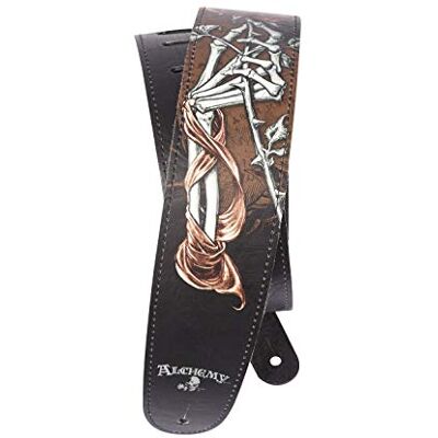 D'Addario Leren Gitaarband Alchemy Gothic Collectie Verstelbare Band Compatibel met Elektrische, Akoestische & Basgitaren Cryptorosa D'Addario Leren Gitaarband Alchemy Gothic Collectie Verstelbare Band Compatibel met Elektrische, Akoestische & Basgitaren Cryptorosa