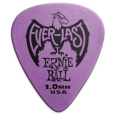 Ernie Ball Everlast plectrums 1,0 mm, paars, 12 stuks Ernie Ball Everlast plectrums 1,0 mm, paars, 12 stuks