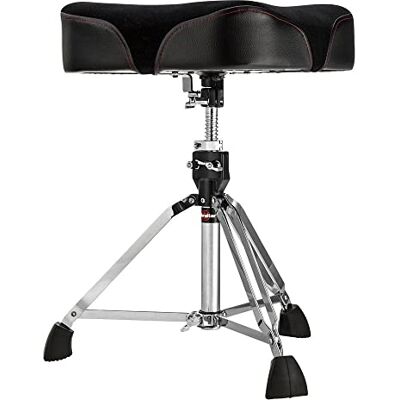 Gibraltar drumkruk, drumkruk 9000 Series Saddle Oversized Pro Series, 9608OS (diameter 48cm, vinyl zitting, tweepolige basis, 'Super Foot') rubberen voetjes) Gibraltar drumkruk, drumkruk 9000 Series Saddle Oversized Pro Series, 9608OS (diameter 48cm, vinyl zitting, tweepolige basis, 'Super Foot') rubberen voetjes)