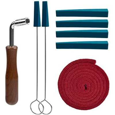 Sopito 8-delige professionele pianostemgereedschapsset bestaande uit stemsleutel, hamer, temperamentband, demperset, pianobevestigingsset (8-delig) Sopito 8-delige professionele pianostemgereedschapsset bestaande uit stemsleutel, hamer, temperamentband, demperset, pianobevestigingsset (8-delig)