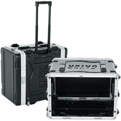 Gator Lichtgewicht Rolling 6U Rack Case met Heavy Duty Latches, Intrekbare Tow Handle en Recessed Wheels, Standaard 19,25 inch diep, 6U (GRR-6L) Gator Lichtgewicht Rolling 6U Rack Case met Heavy Duty Latches, Intrekbare Tow Handle en Recessed Wheels, Standaard 19,25 inch diep, 6U (GRR-6L)