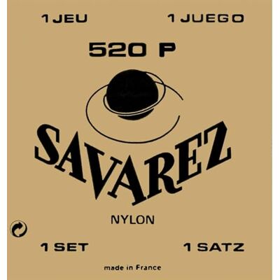 Savarez Traditioneel nylon, 520p, concertgitaar, 6-snaren, hoge spanning Savarez Traditioneel nylon, 520p, concertgitaar, 6-snaren, hoge spanning