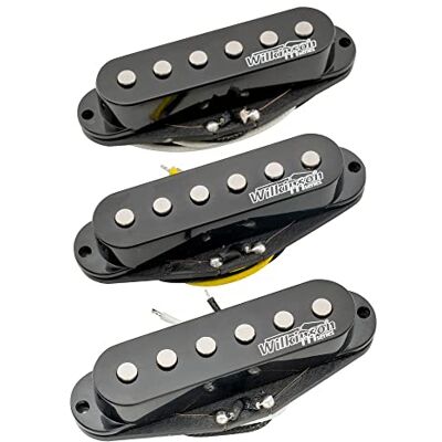 Musiclily Wilkinson M-serie High Output Magneet Alnico 5 Strat Micros Single Spoel Pickups voor Stratocaster Elektrische Gitaar, Zwart (Set van 3) Musiclily Wilkinson M-serie High Output Magneet Alnico 5 Strat Micros Single Spoel Pickups voor Stratocaster Elektrische Gitaar, Zwart (Set van 3)