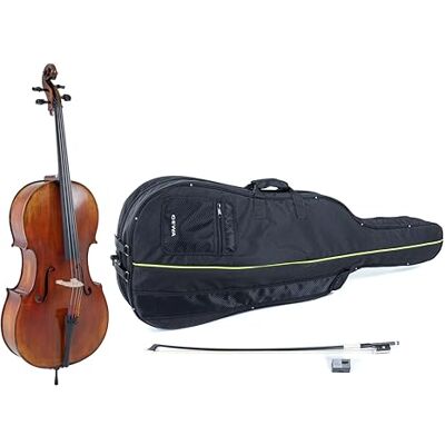 GEWA Cello, cello Trim Maestro serie 2 VC4-1/2 speelklaar incl. hoes, carbon boog en Larsen Aurora snaren GEWA Cello, cello Trim Maestro serie 2 VC4-1/2 speelklaar incl. hoes, carbon boog en Larsen Aurora snaren