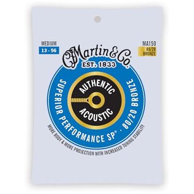 Martin MA150 Authentic Acoustic SP 80/20 brons medium (13-56) Martin MA150 Authentic Acoustic SP 80/20 brons medium (13-56)