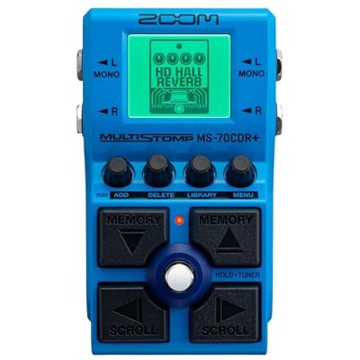 Zoom MS-70CDR+ MultiStomp Multi Effect Gitaar Pedaal voor Reverb en Modulatie, 149 verschillende effecten, Chorus, Delay, Reverb, Faseren, Flanger, Tremolo, Vibrato en meer, Blauw Zoom MS-70CDR+ MultiStomp Multi Effect Gitaar Pedaal voor Reverb en Modulatie, 149 verschillende effecten, Chorus, Delay, Reverb, Faseren, Flanger, Tremolo, Vibrato en meer, Blauw