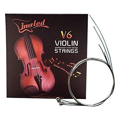 Imelod Complete set G-D-A-E universele vioolsnaren met vernikkelde stalen kern en vernikkelde kogeluiteinden voor 4/4 3/4 1/2 1/4 violen Imelod Complete set G-D-A-E universele vioolsnaren met vernikkelde stalen kern en vernikkelde kogeluiteinden voor 4/4 3/4 1/2 1/4 violen