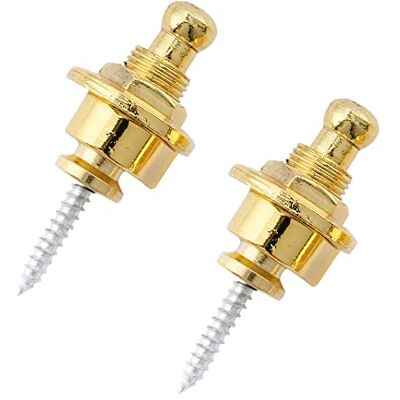 Musiclily Riemsloten voor akoestische en basgitaren, rond, metaal, 2 stuks, goudkleurig pour Guitare électrique Strat Tele Acoustique ou Basse Musiclily Riemsloten voor akoestische en basgitaren, rond, metaal, 2 stuks, goudkleurig pour Guitare électrique Strat Tele Acoustique ou Basse