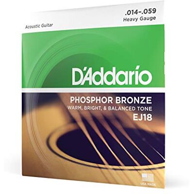 D'Addario EJ18 Fosforbronzen Akoestische Gitaarsnaren, Medium, 14-59 D'Addario EJ18 Fosforbronzen Akoestische Gitaarsnaren, Medium, 14-59