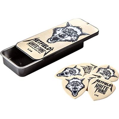Dunlop James Hetfield White Fang gitaarplectrums, 1,14 mm, 6 stuks Dunlop James Hetfield White Fang gitaarplectrums, 1,14 mm, 6 stuks