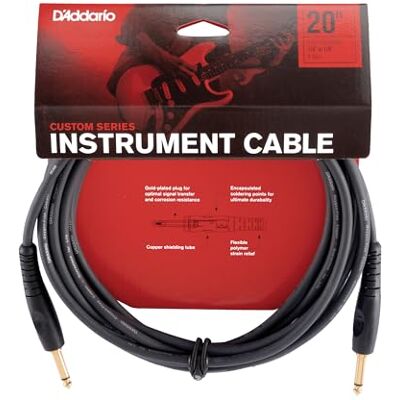 Waves PW-G-20 Custom stereo-instrumentenkabel, 6 m, zwart Waves PW-G-20 Custom stereo-instrumentenkabel, 6 m, zwart