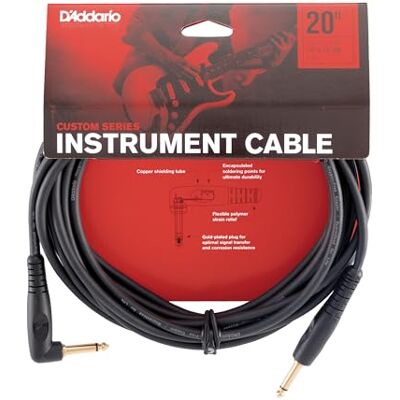 Waves PW-GRA-20 Custom 6 m haakse instrumentenkabel zwart Waves PW-GRA-20 Custom 6 m haakse instrumentenkabel zwart