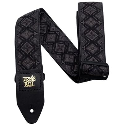 Ernie Ball Gitaarriem, jacquard, zwart (Regal Black) Ernie Ball Gitaarriem, jacquard, zwart (Regal Black)