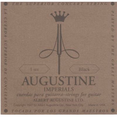 Augustine 650447 Imperial Black Label snaren voor klassieke gitaar (sterk/laag) Augustine 650447 Imperial Black Label snaren voor klassieke gitaar (sterk/laag)