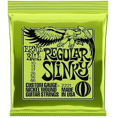 Ernie Ball Regular Slinky elektrische gitaarsnaren uit nikkel, dikte 10-46 Ernie Ball Regular Slinky elektrische gitaarsnaren uit nikkel, dikte 10-46