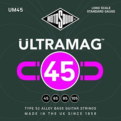 Rotosound Snaren voor elektrische bas ULTRAMAG 52 ALLOY ROUNDWOUND 4-snaren UM45 standaard 45-105 Rotosound Snaren voor elektrische bas ULTRAMAG 52 ALLOY ROUNDWOUND 4-snaren UM45 standaard 45-105