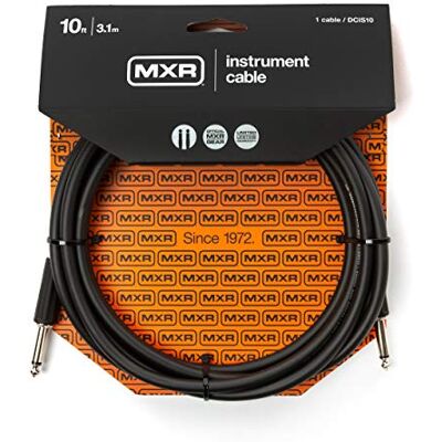 MXR JIM DUNLOP standaard instrumentkabel, zwart, 10 voet 3,1 m, rechte connector 1/4 inch (DCIS10) MXR JIM DUNLOP standaard instrumentkabel, zwart, 10 voet 3,1 m, rechte connector 1/4 inch (DCIS10)