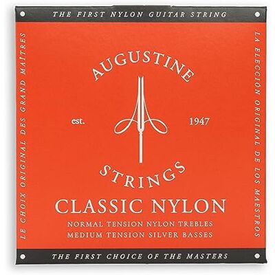 Augustine 650427 Red Label gitaarsnaren klassiek rood medium spanning Augustine 650427 Red Label gitaarsnaren klassiek rood medium spanning