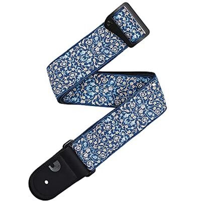 Waves D'Addario Accessories Gitaarriem van gerecyclede materialen, blauw Waves D'Addario Accessories Gitaarriem van gerecyclede materialen, blauw