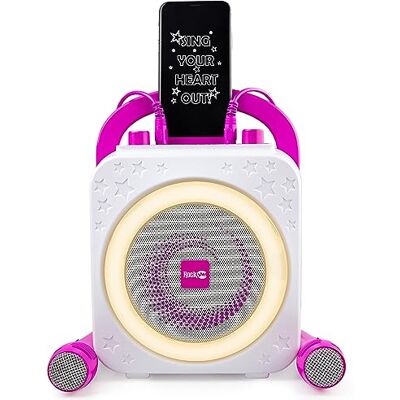 RockJam Bluetooth karaokemachine met twee microfoons RockJam Bluetooth karaokemachine met twee microfoons
