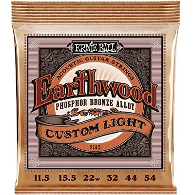 Ernie Ball Earthwood Custom Light Fosfor Brons Akoestische gitaarsnaren 11,5-54 gauge Ernie Ball Earthwood Custom Light Fosfor Brons Akoestische gitaarsnaren 11,5-54 gauge