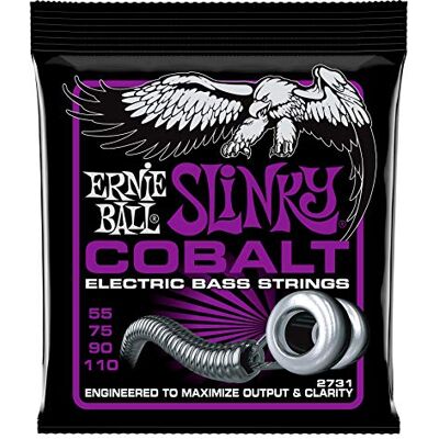 Ernie Ball Power Slinky kobalt snaren voor e-bas, dikte 55-110 Ernie Ball Power Slinky kobalt snaren voor e-bas, dikte 55-110