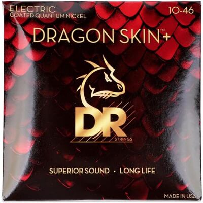 DR Strings DR DEQ-10 DRAGON SKIN+™ snaren voor elektrische gitaar 10-46 snaren voor elektrische gitaar DR Strings DR DEQ-10 DRAGON SKIN+™ snaren voor elektrische gitaar 10-46 snaren voor elektrische gitaar