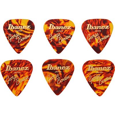 Ibanez B1100GB Signature Geoge Benson plectrums, 0,75 mm, 6 stuks Ibanez B1100GB Signature Geoge Benson plectrums, 0,75 mm, 6 stuks