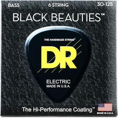 DR Strings DR B EXBK BKB6-30 Extra Black Beauties snarenset voor bas, 6 snaren DR Strings DR B EXBK BKB6-30 Extra Black Beauties snarenset voor bas, 6 snaren