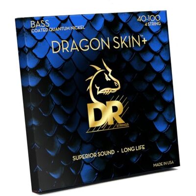 DR Strings DR DBQ-40 DRAGON SKIN+, Quantum nikkel-gecoate lage snaren, aangenaam aanvoelend superieur geluid en lange levensduur: licht 40-100 DR Strings DR DBQ-40 DRAGON SKIN+, Quantum nikkel-gecoate lage snaren, aangenaam aanvoelend superieur geluid en lange levensduur: licht 40-100