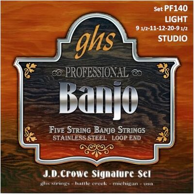 GHS Strings GHS Banjo J.D.CROWE Signature "Studio" PF140 snaarspel Light GHS Strings GHS Banjo J.D.CROWE Signature "Studio" PF140 snaarspel Light