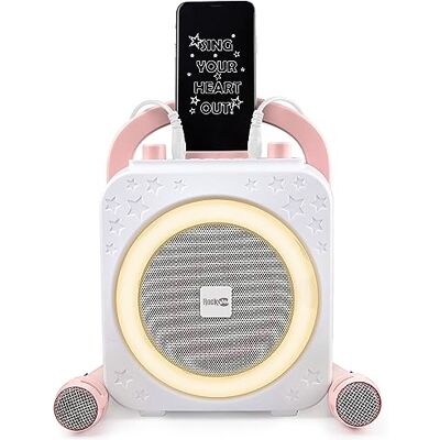 RockJam Bluetooth karaokemachine met twee microfoons RockJam Bluetooth karaokemachine met twee microfoons