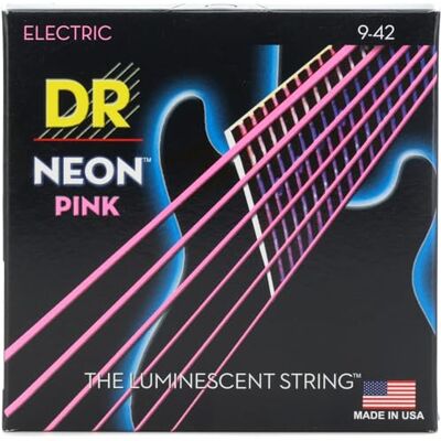 DR Strings DR String NPE-9 Neon Pink snaren voor elektrische gitaar DR Strings DR String NPE-9 Neon Pink snaren voor elektrische gitaar