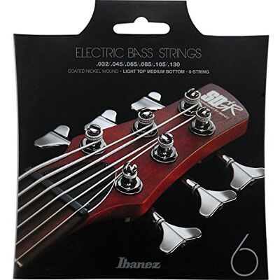 Ibanez IEBS6C snaren voor elektrische bas, 6 snaren/licht voor hoge tonen, medium voor bas, gecoat Ibanez IEBS6C snaren voor elektrische bas, 6 snaren/licht voor hoge tonen, medium voor bas, gecoat