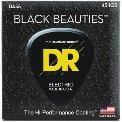 DR Strings BEAUTIES 45-105 snaren voor basgitaar, zwart DR Strings BEAUTIES 45-105 snaren voor basgitaar, zwart