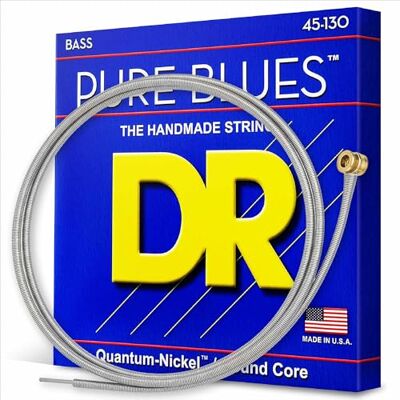 DR Strings DR PB5-130 Pure Blue snaren voor basgitaar DR Strings DR PB5-130 Pure Blue snaren voor basgitaar