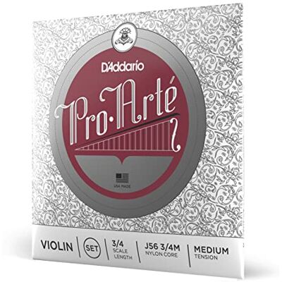 D'Addario Bowed Pro-Art vioolsnaren, 3/4 hals, medium D'Addario Bowed Pro-Art vioolsnaren, 3/4 hals, medium