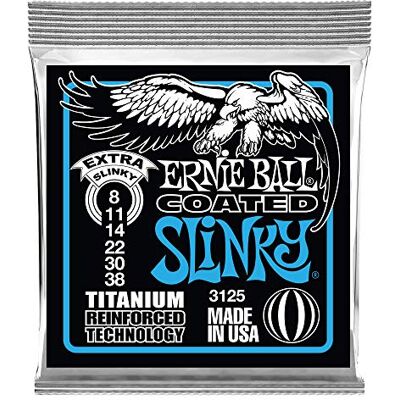 Ernie Ball Extra Slinky titanium gecoate RPS snaren voor elektrische gitaar, dikte 8-38 Ernie Ball Extra Slinky titanium gecoate RPS snaren voor elektrische gitaar, dikte 8-38